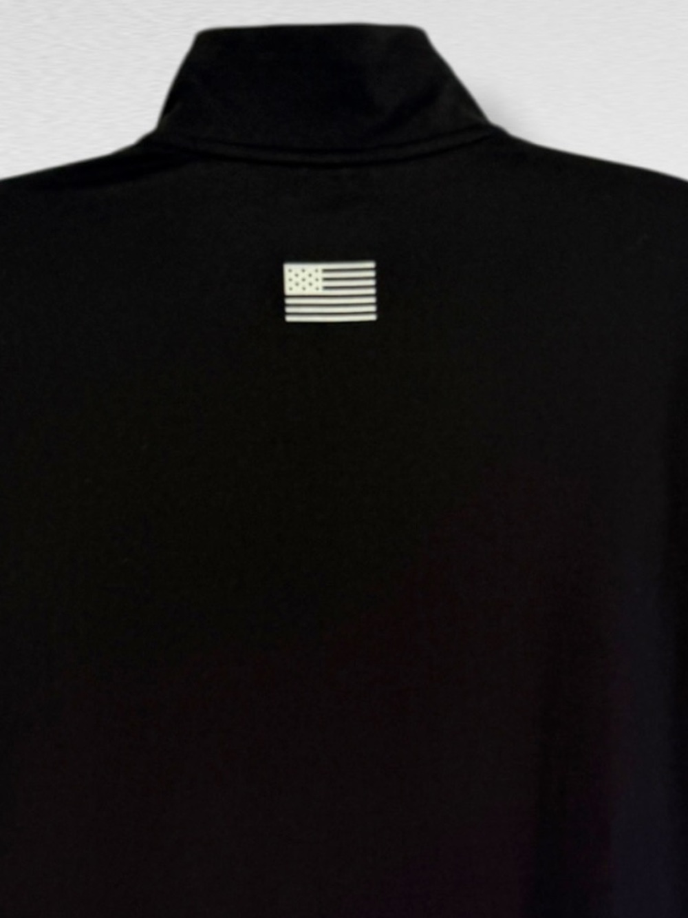Polo Ralph Lauren Performance 1/4 Zip Pullover USA Flag Stars Sleeve Black XL - Picture 13 of 13